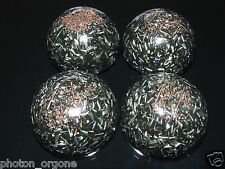4 Orgone Psychic Attack Protection Domes Shungite Ruby Rutilated Quartz Beryl picture