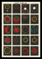 Japanese Fireworks Chart Fridge Magnet, Vintage Refrigerator Magnet picture