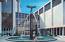 Cobo Hall And Connection Arena Detroit Michigan Fountain Chrome Vintage Postcard picture