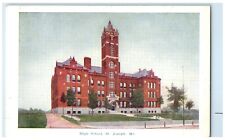 c1905 High School Exterior Building St. Joseph Missouri Vintage Antique Postcard picture