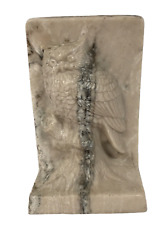 Single Marble Felt Backing Owl Single Bookend 3.5 lb H 7.5-in W 5-in L 3-in picture