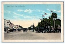 c1910's Beach Street Cars Flags Daytona Florida FL Unposted Antique Postcard picture