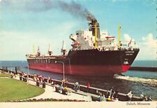 Duluth Minnesota, French Cargo Ship Laurentine Superior Harbor, Vintage Postcard picture