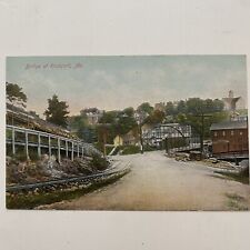 Antique Bridge at Rockport ME Postcard 1909 picture