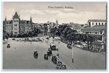 c1910's Flora Fountain Trolley Horse Carriage Bombay Mumbai India Postcard picture