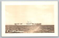 Postcard USS Yorktown Decorated Navy Aircraft Carrier c 1922 WWI Military RPPC picture