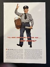 Vtg 1930s Postal Worker themed Ad, USPS, Mailman picture
