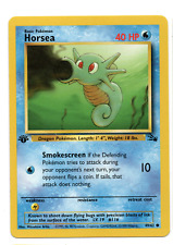 1st Edition Horsea Pokemon Card 49/62 Non Holo Fossil Set - Lightly Played picture