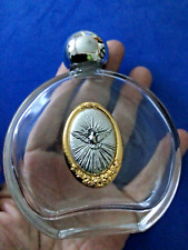 LG HOLY WATER Glass Bottle Holy Spirit Ghost Protection Medal 4oz Empty picture