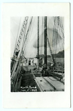 North Bend Schooner Jan 5, 1928 Under Command of Captain Theodore Hansen RPPC picture