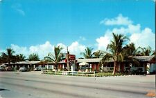 Postcard FL Wagon Wheel Motel Hollywood, Florida  Palm Trees picture