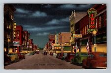 Ottumwa IA-Iowa, Main Street, Advertising, Antique, Vintage c1943 Postcard picture