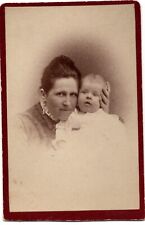 ANTIQUE CDV CIRCA 1880s J.H. LAMSON MOTHER AND CHILD LOVELY PORTLAND MAINE picture