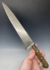 Antique Chef's Knife Carbon Steel SABATIER TRUMPET FRANCE Length 14.25 In picture