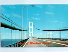 Postcard - Straits of Mackinac Bridge Joining Michigan's Peninsula picture