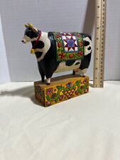 JIM SHORE “A Grand Tradition” 2003 HEARTWOOD CREEK Cow with Quilt picture