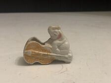 Vintage 1930's Miniature Bisque Elephant On Bass Guitar Toothpick Holder picture