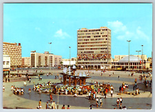 c1980s Berlin Alexanderplatz DDR East Germany Crowd Vintage Postcard picture