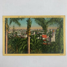 Postcard California Los Angeles CA Hollywood Downtown 1943 Posted Linen picture