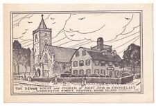 Post Card The Dennis House and Church of Saint John the Evangelist Rhode Island picture