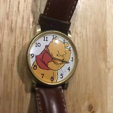 Vintage Walt Disney Winnie the pooh watch untested leather Ban picture