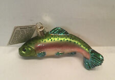 Old World Christmas Rainbow Trout Fish Ornament Box  Merck  Approx 5
