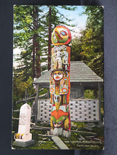 Totem Pole Indian Graveyard Ketchikan Alaska Postcard UNPOSTED (0101) picture