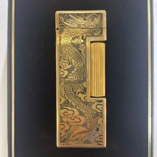 Working Dunhill Lighter gold dragon with Box picture