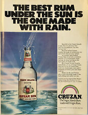 PRINT AD 1978 Cruzan Virgin Islands Rum White West Indies - Made w Virgin Rain picture