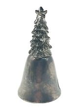 Godinger Annual Holiday Christmas Tree Dinner Bell Silver Plated Tarnish picture