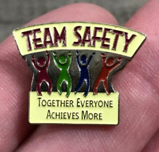 Team Safety Together Everyone Achieves More Lapel Hat Jacket Motivational Pin picture