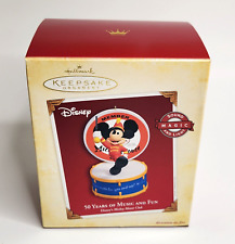 HALLMARK Keepsake Disney 50 Years Mickey Mouse Club Drum Christmas Ornament picture