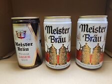 12oz Beer Can - Meister Brau Lager Beer - Pull Tab - Lot of 3 picture