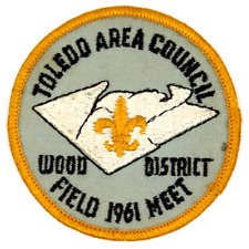 Vintage 1961 Field Meet Wood District Toledo Area Council Patch Ohio OH Scouts picture