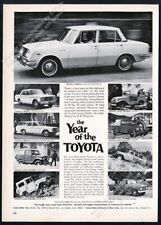 1966 Toyota Land Cruiser wagon pickup truck & Crown car 9 photo vintage print ad picture