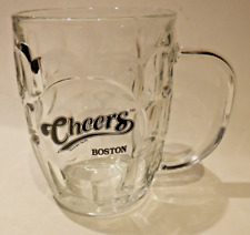 CHEERS Bar Boston - Thumbprint Dimple Handled Glass Beer Mug 2001 LUMINARC USA picture