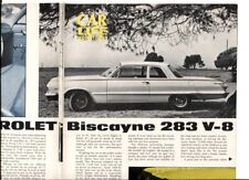 1963 CHEVROLET BISCAYNE SEDAN 4 PG ROAD TEST ARTICLE CHEVY picture