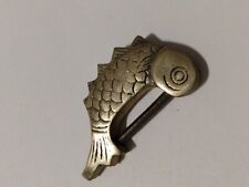 Vintage Chinese Metallic Fish Key Lock picture