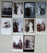 NICE LOT OF 10 VARIOUS ANTIQUE CABINET PHOTOS PORTRAITS OF LOVELY COUPLES picture