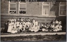 1913 RPPC Real Photo Postcard College 