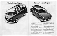 1965 Volkswagen Bus Station Wagon VW Squareback Sedan retro photo print ad LA41 picture