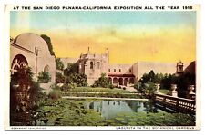 1915 Lagunita in the Botanical Gardens, Panama-California Expo, CA Postcard picture