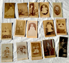 Lot 15 CDV Antique Vintage Photo ALL CHILDREN Boy Girl Some Civil War Era picture