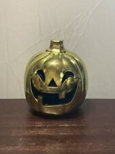 Plastic Blowmold, Gold Golden Happy Face Pumpkin, Halloween Blow Mold picture
