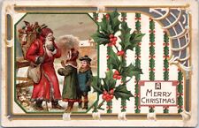 Circa 1910s Embossed Santa Post Card. picture