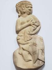 Breastfeeding Feeding Mom and Baby Home Decor in Natural Unpolished Yemeni Wood picture
