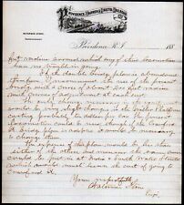 c1880 R I - Providence Warren & Bristol Railroad - History Rare Letter Head Bill picture
