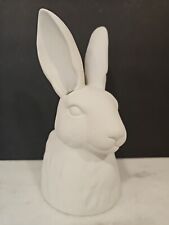 Anthropologie Vase Cholet Hollow White Bisque Ceramic Pottery Bunny Rabbit 9.5