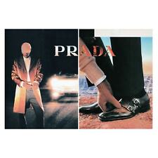 Prada Mens Fashion Vintage Magazine Print Ad Multi Page Double Sided 2002 picture