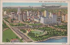 Postcard Downtown Miami FL From an Air Line Air Dirigibles Zeppelins  picture